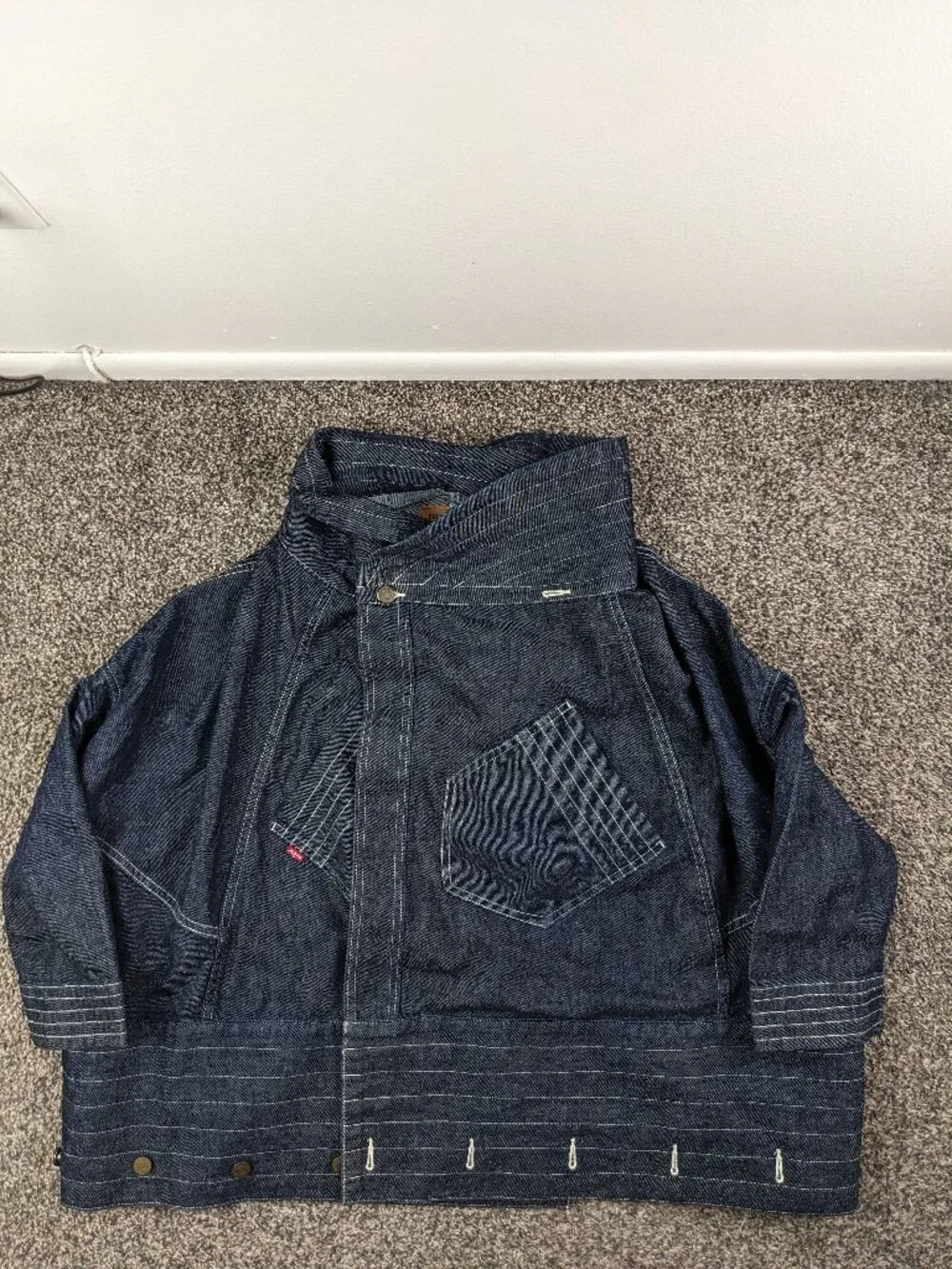 Levi's Upside-Downable Trucker in Rinse Convertible Denim Jean Jacket S/M